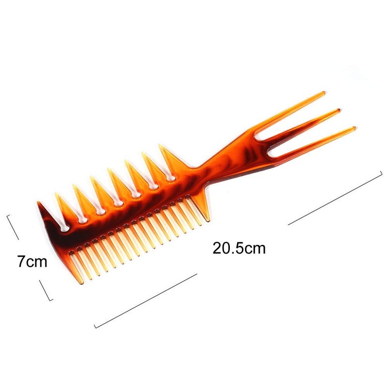 lasenersm 3 Pieces 3-in-1 Double-Sided Plastic Fish Tail Comb: Multifunctional Styling Tool for Hair Coloring, Highlighting, Balayage, and Microbraiding - Image 3